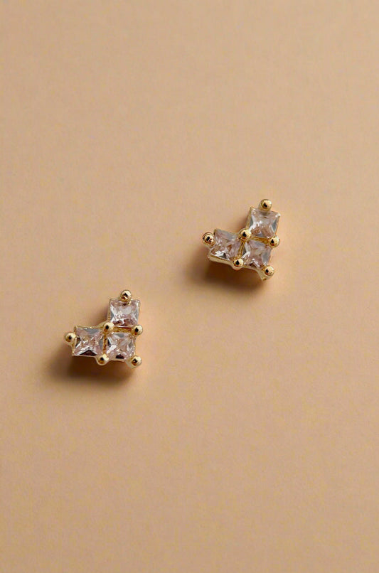 Heart Cubic Zirconia Studs