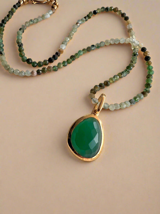 Green Onyx Beaded Necklace